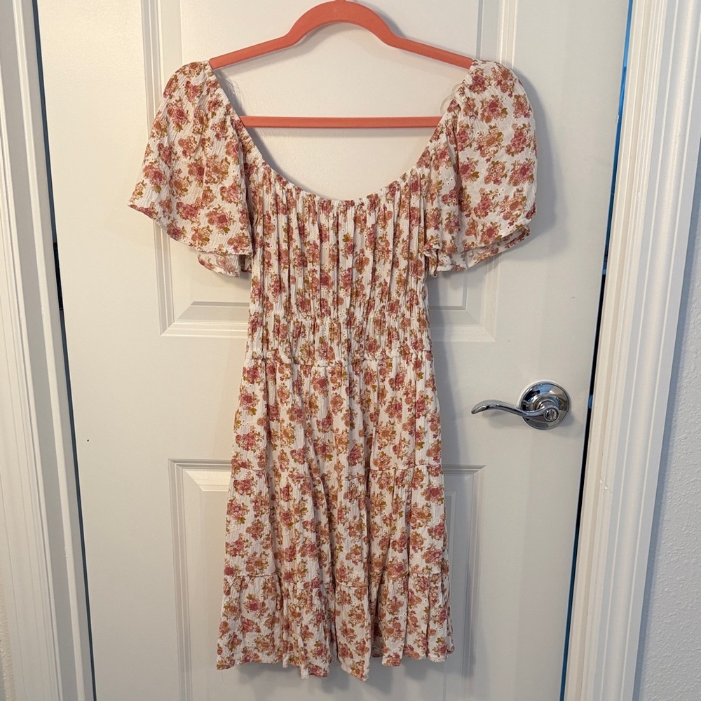 Liberty Love Floral Mini Dress with Puff Sleeves